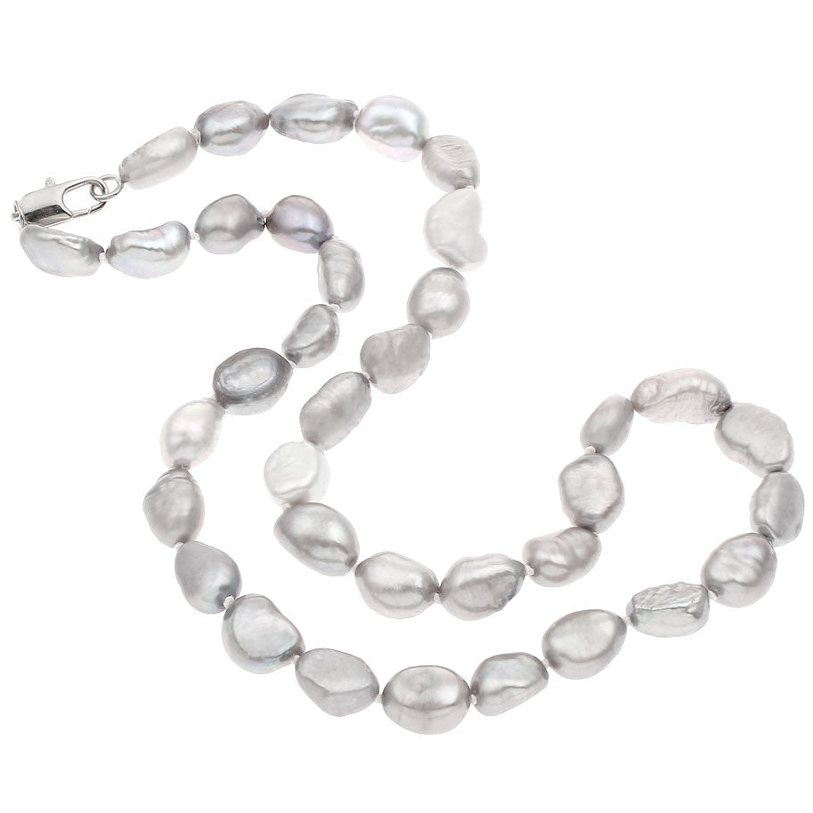 Zoetwater parelketting Baroque Grey