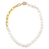 Zoetwater parelketting met witte parels en goud edelstaal | Baudine
