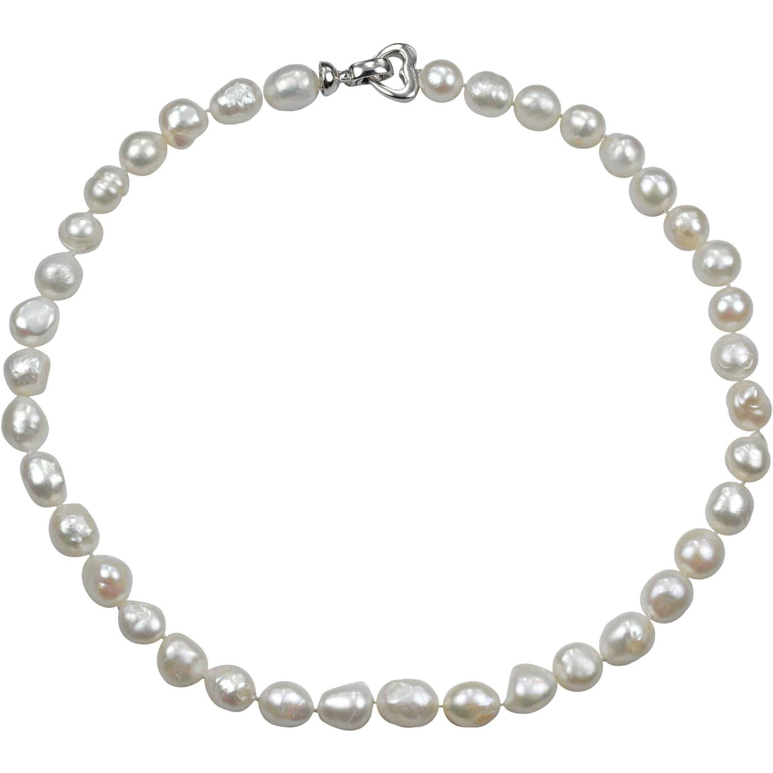 Handgeknoopt parelketting met witte parels | set Big Round pearl