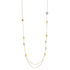 Lange witte parelketting met goud verguld zilver - Marceline