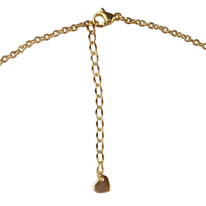 Slotje van zoetwater parelketting met goud edelstaal en witte parels die het woord LOVE in morse code weer geeft | Morse Code Love Pearl Gold