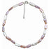 Zoetwater parelketting met rechthoekige witte, zalm en roze parels en sterling zilver (925) | Pearl Rectangle Soft Colors