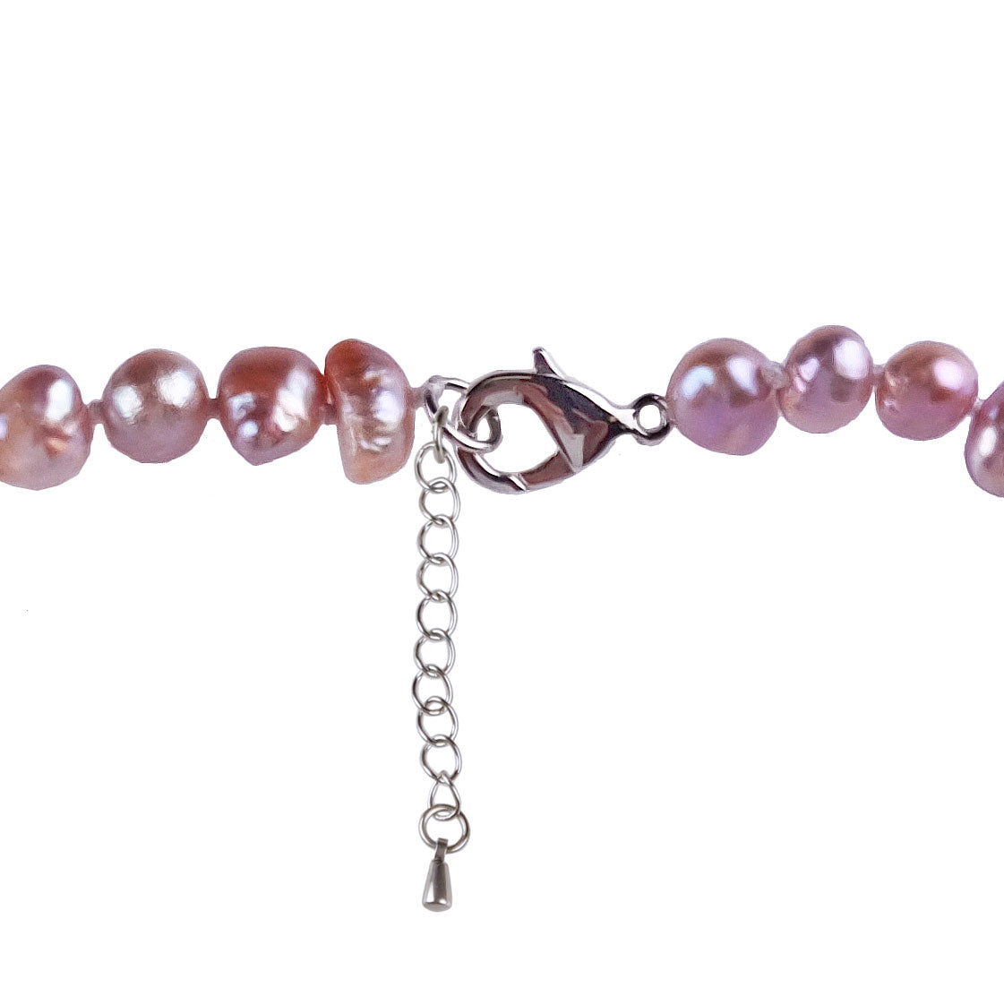 Slotje van handgeknoopt zoetwater parel armband met roze parels en sterling zilver (925) | Rosabel