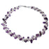 Zoetwater parelketting met witte parels, paarse edelsteen amethist en magneetslotje | Pearl White Amethyst