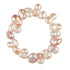 Elastisch zoetwaterparel armband in pastel kleuren, wit, licht roze en zalm | Pomona