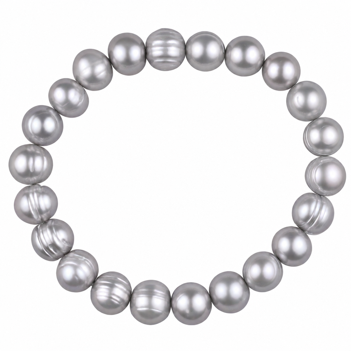 Zoetwater parel armband Renate met grijze parels - elastisch | Renysha