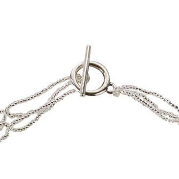 Slotje van witte zoetwater parelketting | Monica