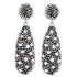 Lange zoetwater parel oorbellen met kleine witte pareltjes en stras steentjes | Bright Long Pearl Dots