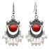 Witte zoetwater parel oorbellen met sterling zilveren oorbelhaakjes | Pearl Retro Red