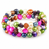 Bont gekleurde zoetwaterparel wikkelarmband  liggend | Zen Colorful
