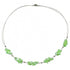 Zoetwater parelketting met appelgroene parels en sterling zilver (925) | Greeny