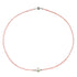 Zoetwater parelketting met witte parel, roze facet geslepen glaskristallen en maneetslot | Amelie