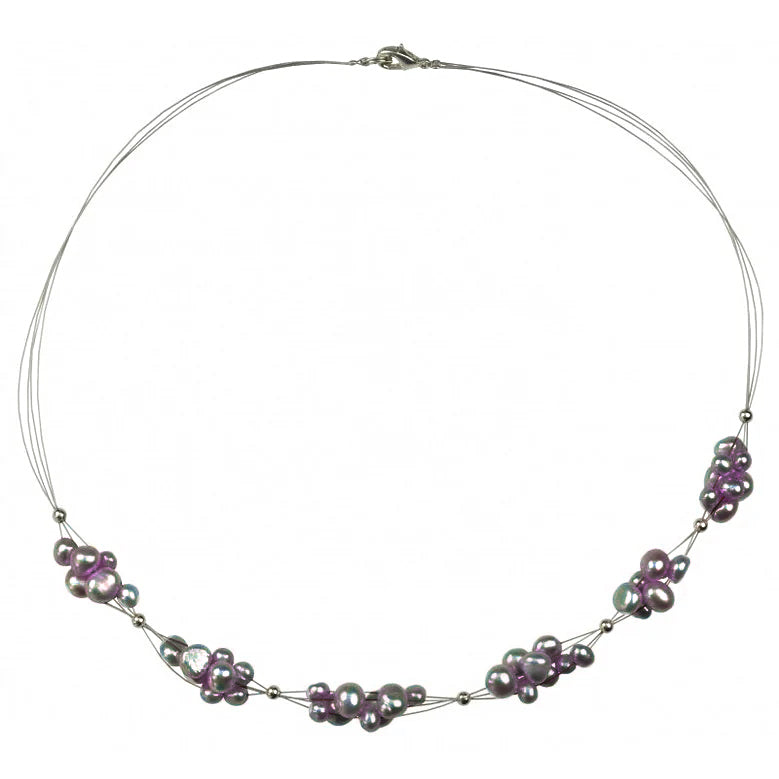 Zoetwater parelketting met grijze parels en sterling zilver (925) | Grizelle