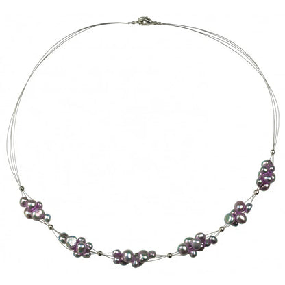Zoetwater parelketting met grijze parels en sterling zilver (925) | Grizelle