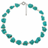 Zoetwater parelketting met witte parels en blauwe edelsteen turkoois met verlengketting | Dominique