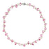 Handgeknoopte zoetwater parelketting met witte en roze parels en sterling zilver (925) | Philou