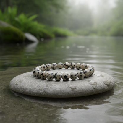 Dalmatian armband aan de waterkant