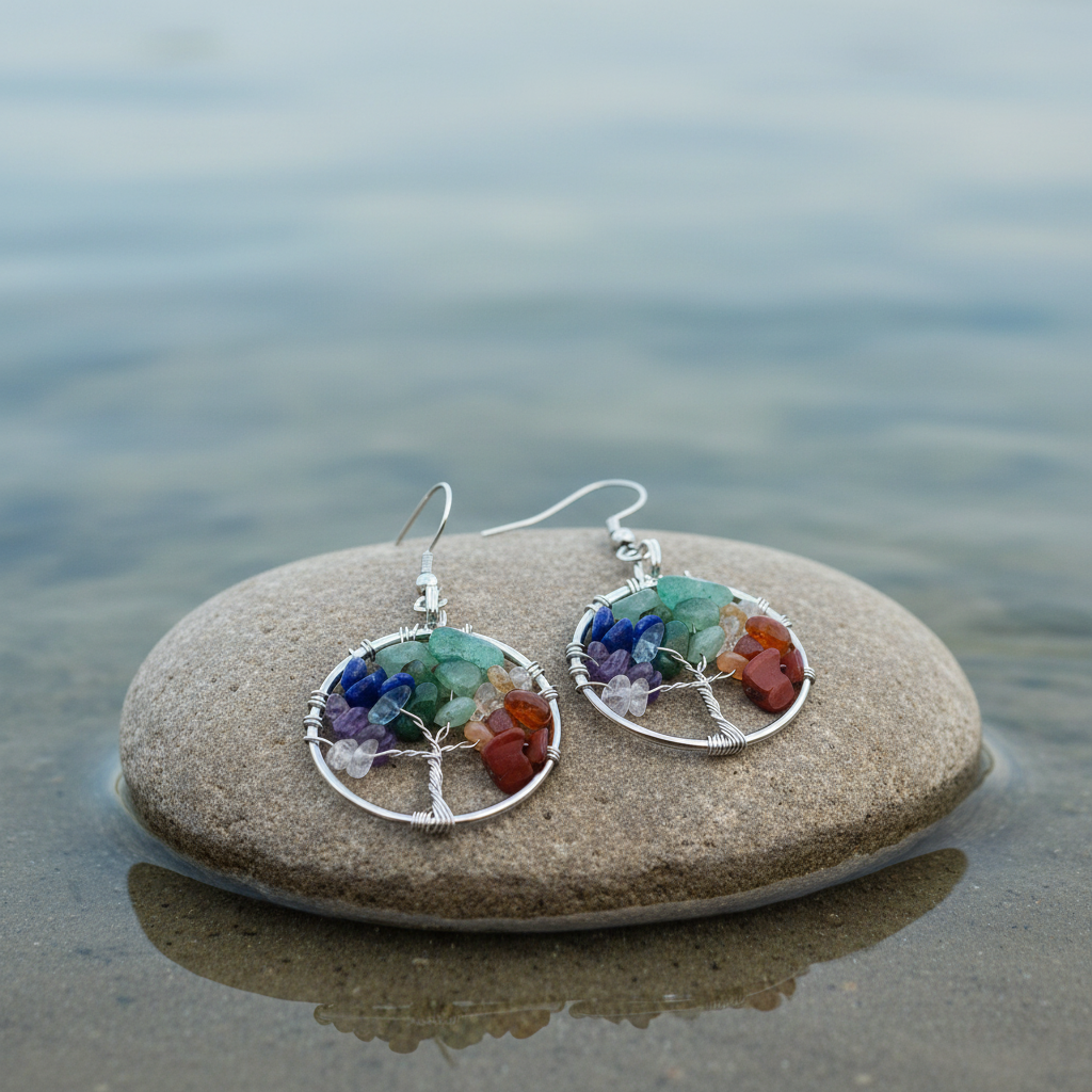 Gemstone Tree of Life op steen