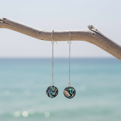 Long Dangling Abalone oorbellen - variant