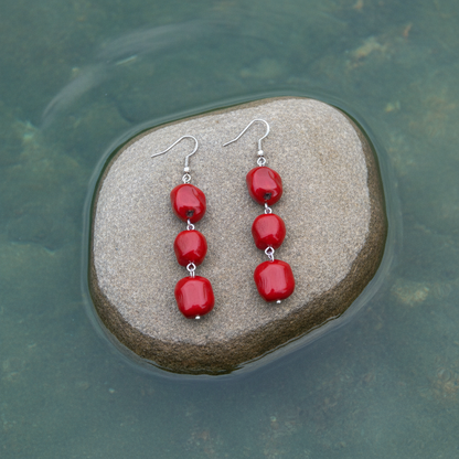 Long Red Big Coral bovenaanzicht