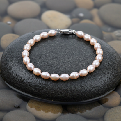 Pini parel armband - kleinere parels en slotje zonder tekst