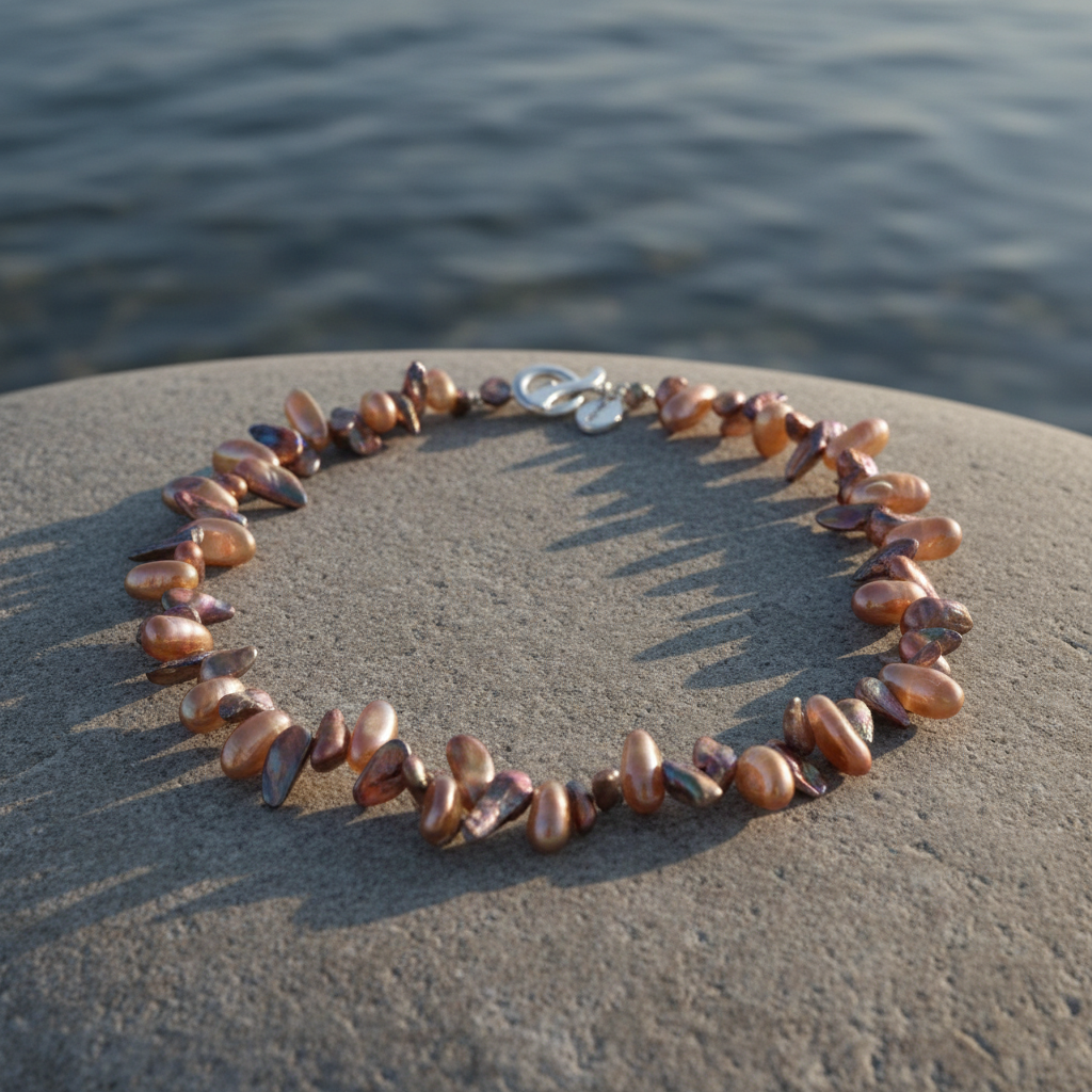 Quartz AB Color Brown ketting sfeerbeeld