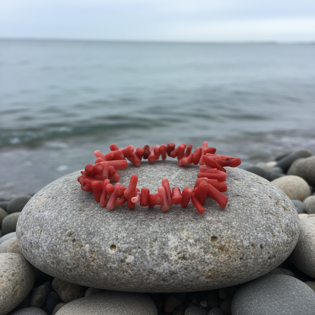 Red Coral Stick armband sfeerbeeld - variant achtergrond