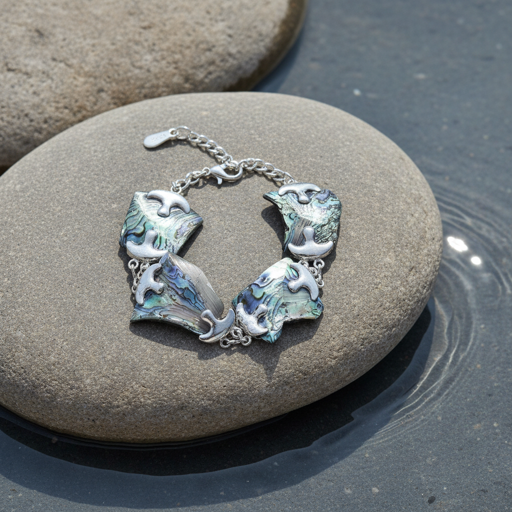 Shell Peacock armband sfeerbeeld - bovenaanzicht