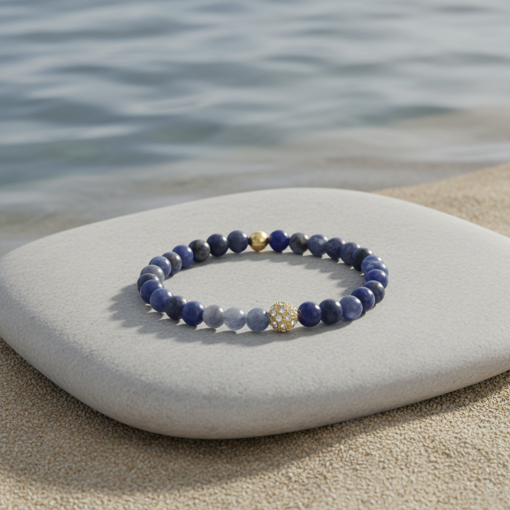 Sodalite Sparkling Gold armband sfeerbeeld