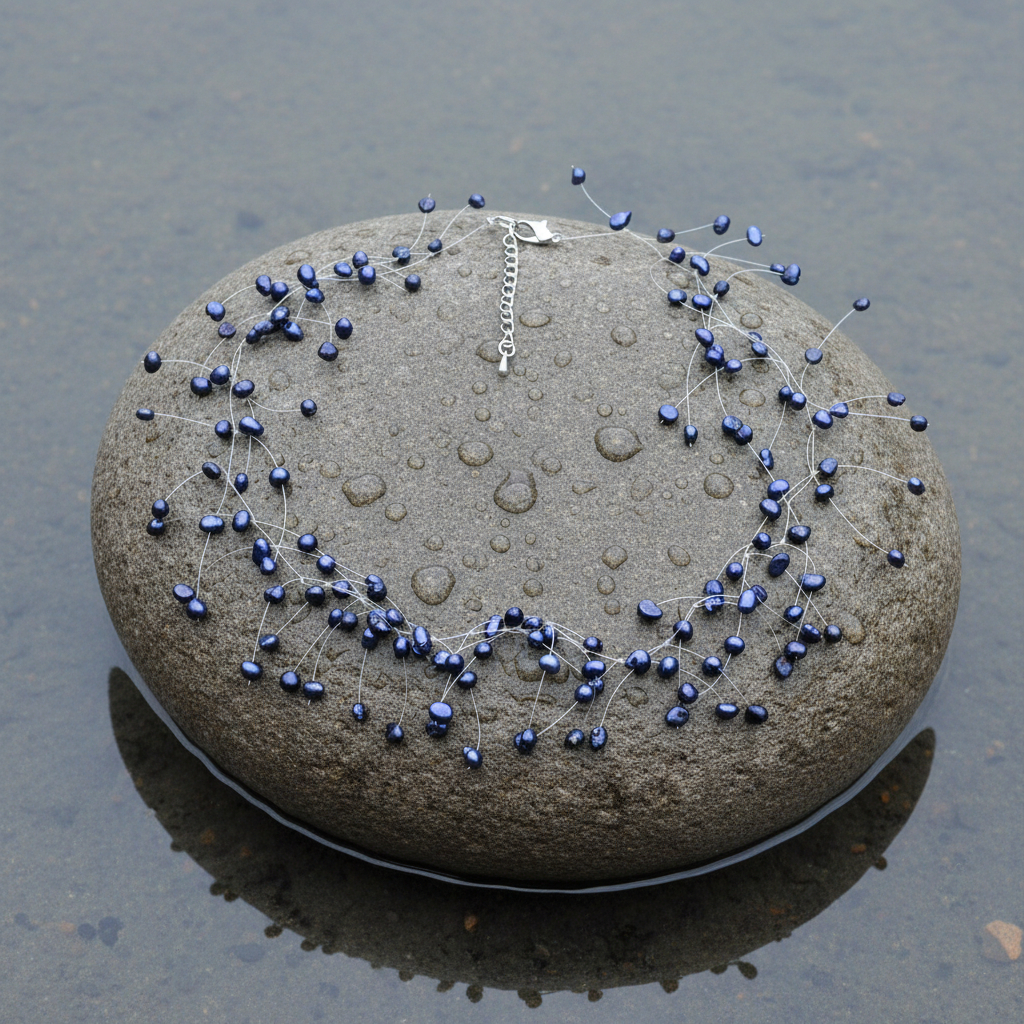 Sparkling Blue ketting natuurlijke waterrand