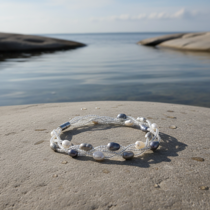 Twine Pearl Grey armband sfeerbeeld