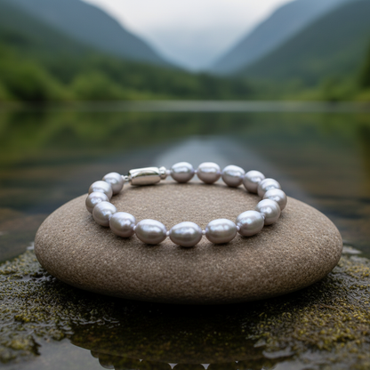 Zoetwater parel armband Grina met natuurlijke variatie