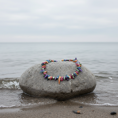 Zoetwater parelketting Samba aan de waterrand