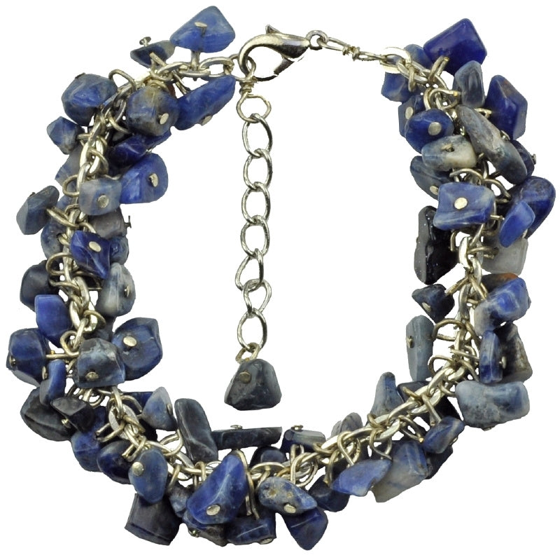 Blauw edelstenen armband met sodaliet, bedelarmbandje | Sodalise