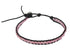 Roze edelstenen armband met zwart leer | Wrap Rose Quartz