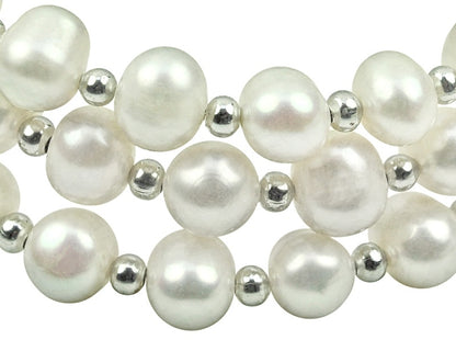 Zoetwater parel armband White Pearl Wrap