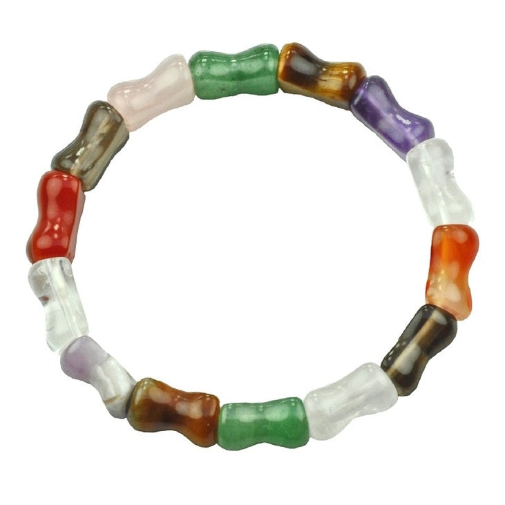 Edelstenen armband met veel verschillende edelstenen en veel kleuren | Elastisch | Gemmy