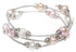 Zoetwater parel wikkelarmband met witte, roze en zalm kleurige parels | Three Loops Soft Color Pearl