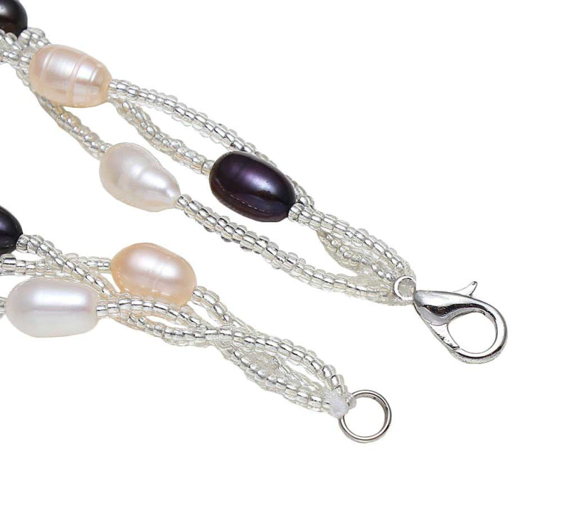 Zoetwater parel armband Twine Pearl Multi Color Two