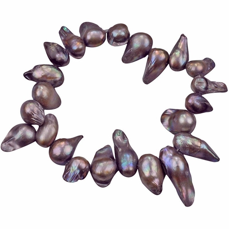 Zoetwater parel armband met taupe kleurige parels, elastisch | Pearl Blister Taupe