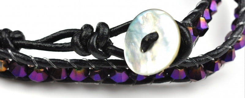 Kristallen armband Crystal Purple