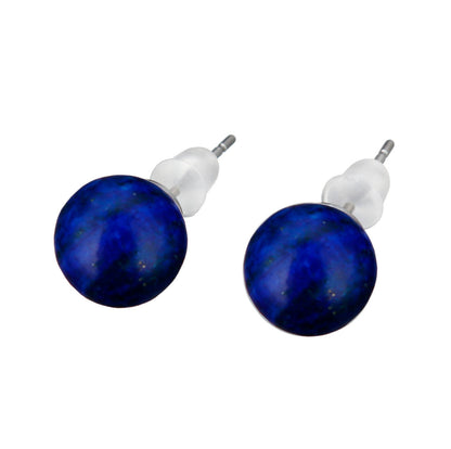 Blauwe edelstenen oorknopjes met lapis lazuli | LapisLazuli Ball