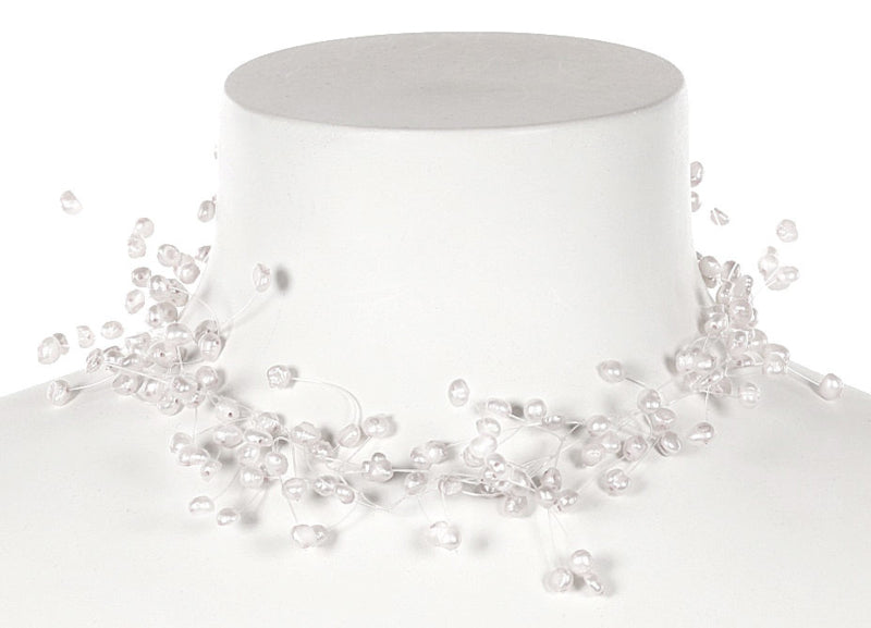 Korte zoetwater parelketting choker met echte parels - Zhen Zhu Korte zoetwater parelketting choker met echte parels - Zhen Zhu