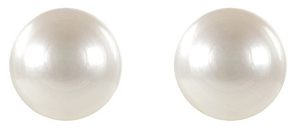 Witte zoetwater parel oorbellen 11,5 mm, parel oorknoppen | Mea 11,5