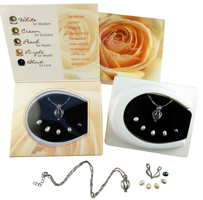 Cadeau set parelketting met hanger | Gift Box Rose