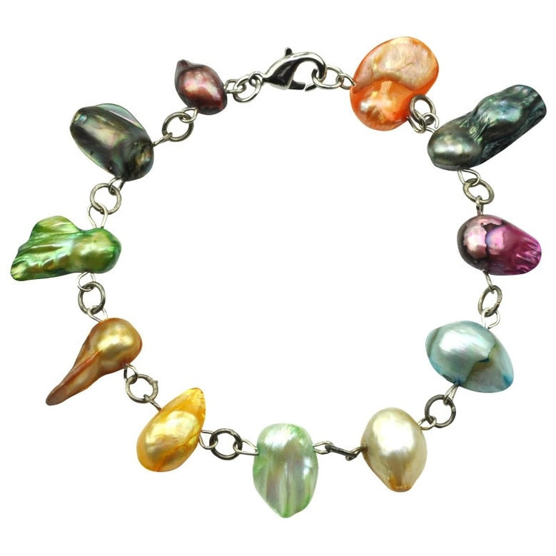 Zoetwater parel armband met vrolijk gekleurde parels | Multi Color Blister II