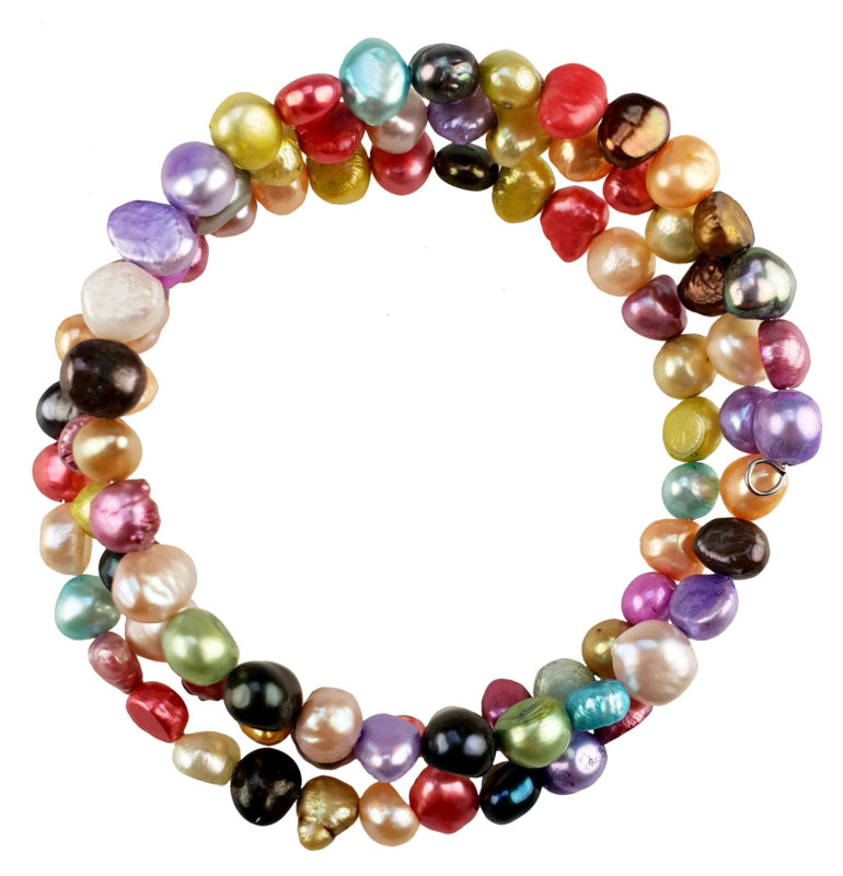 Zoetwater parel wikkel armband met vrolijke gekleurde parels | Zen Color