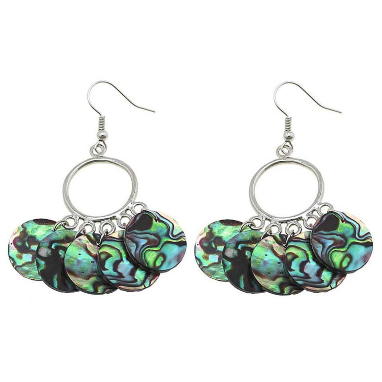 Parelmoeren oorbellen met abaloon en sterling zilver 925 | Abalone O