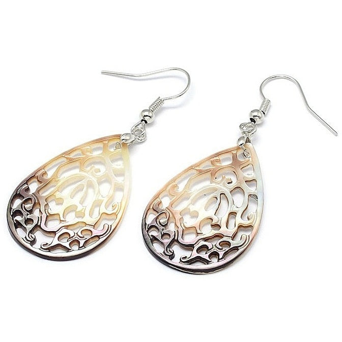 Parelmoeren oorbellen Bohemian Shell Drop B