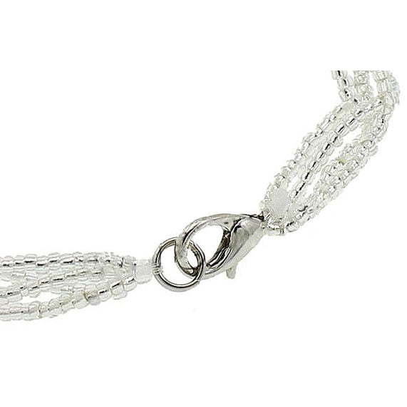 Slotje van zoetwater parel armband met wit en zalm kleurige parels | Annabelle